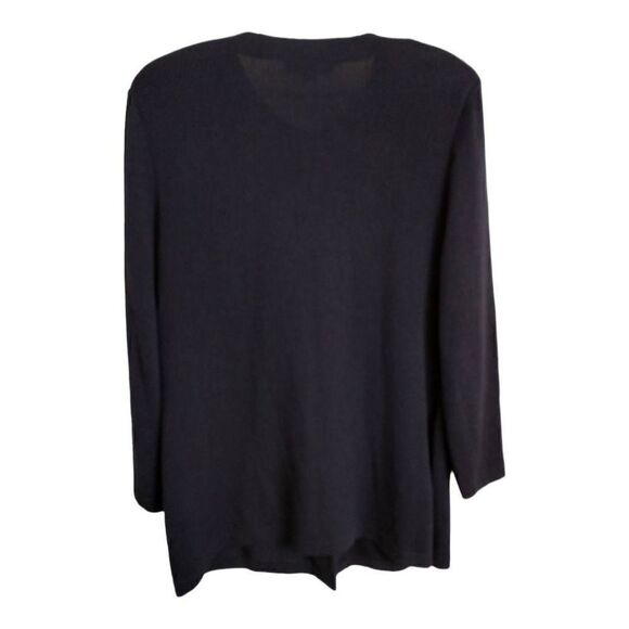 St John Womens Jacket Sz 12 Black Santana Knit Long Classic Vtg Collection - Picture 2 of 11